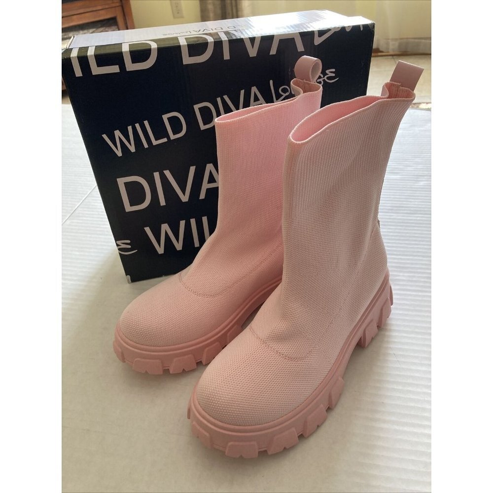 New wild diva Lounge Presley ankle boots pink 7.5